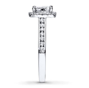Reserved for KND Diamond Semi Mount Ring 14K White Gold Princess - Lord of Gem Rings
