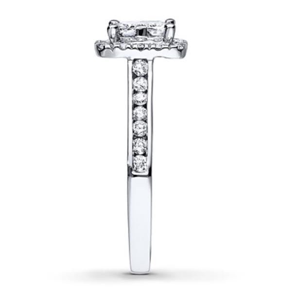 Reserved for KND Diamond Semi Mount Ring 14K White Gold Princess - Lord of Gem Rings