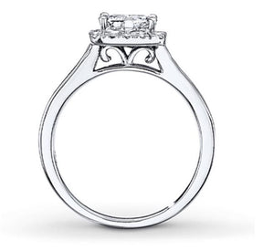 Reserved for KND Diamond Semi Mount Ring 14K White Gold Princess - Lord of Gem Rings