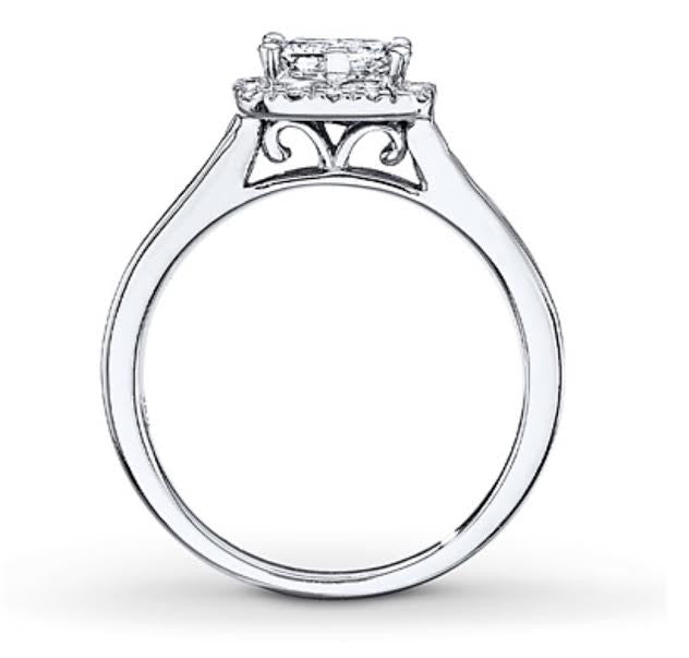 Reserved for KND Diamond Semi Mount Ring 14K White Gold Princess - Lord of Gem Rings