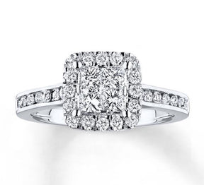 Reserved for KND Diamond Semi Mount Ring 14K White Gold Princess - Lord of Gem Rings