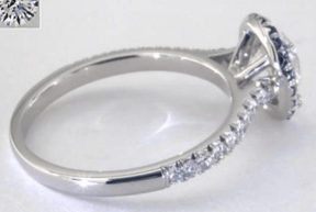 Reserved for KND Diamond/sapphire Semi Mount Ring Set 14K White Gold Round - Lord of Gem Rings