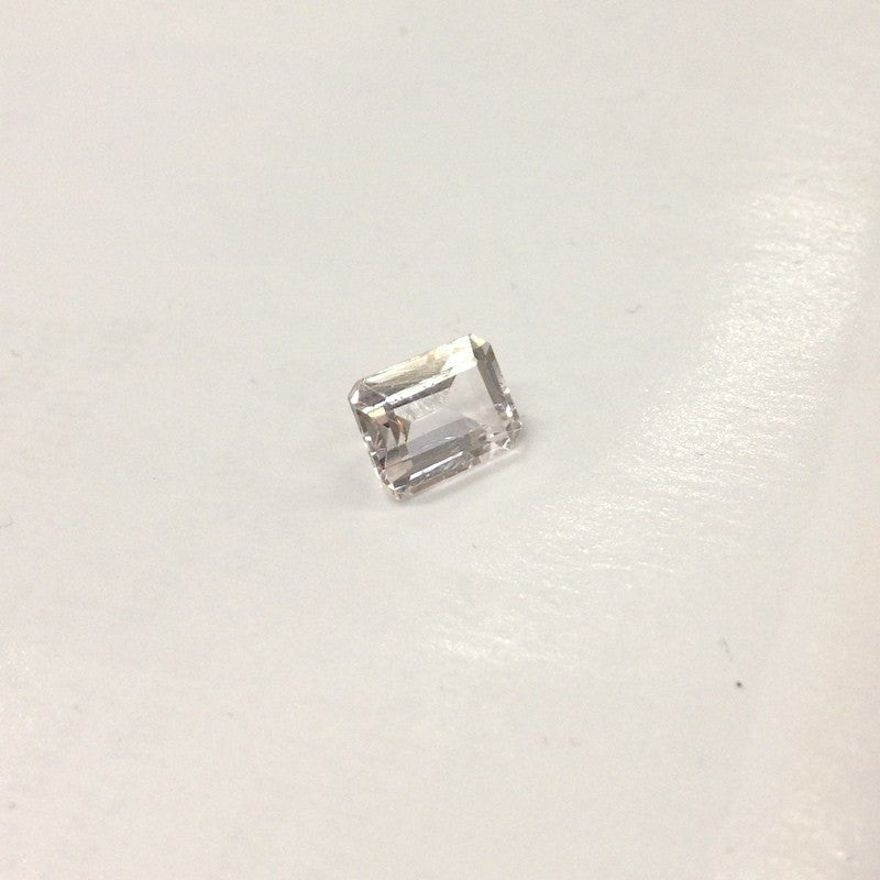 Reserved for ksmiley7778,6x8mm Emerald Cut White Morganite Engagement Ring - Lord of Gem Rings
