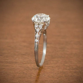 Reserved for Kyla- Forever One Colorless Moissanite Ring VS Diamonds, 14k White Gold, 9mm Round - Lord of Gem Rings