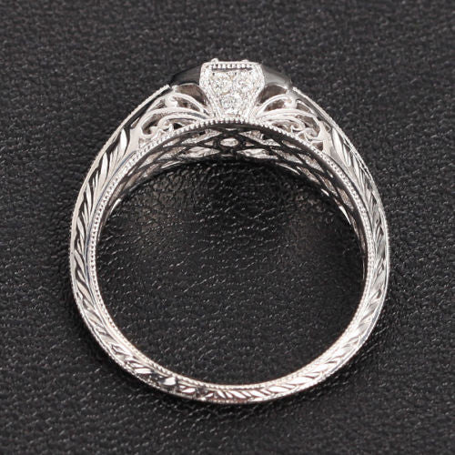 Reserved for LeeMelvin Cusotm Semi Mount ring for Cushion Diamond - Lord of Gem Rings