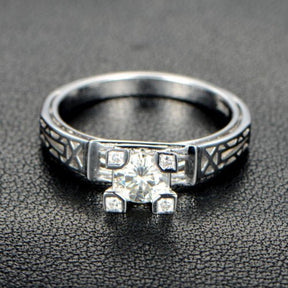 Reserved for license2diva Custom 18K White Gold Semi Mount Ring for 9mm Moissanite - Lord of Gem Rings