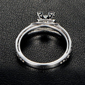 Reserved for license2diva Custom 18K White Gold Semi Mount Ring for 9mm Moissanite - Lord of Gem Rings