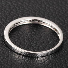 Reserved for luciangyal82 Pave Black Diamond Wedding Band Full Eternity14K White Gold - Lord of Gem Rings