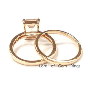 Reserved for Mariko Semi-mount Ring 14K Yellow Gold Emerld cut 7.65 x 6.15 mm - Lord of Gem Rings