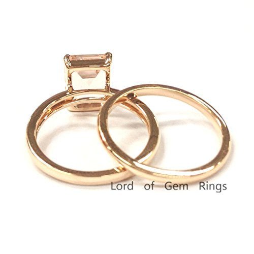 Reserved for Mariko Semi-mount Ring 14K Yellow Gold Emerld cut 7.65 x 6.15 mm - Lord of Gem Rings
