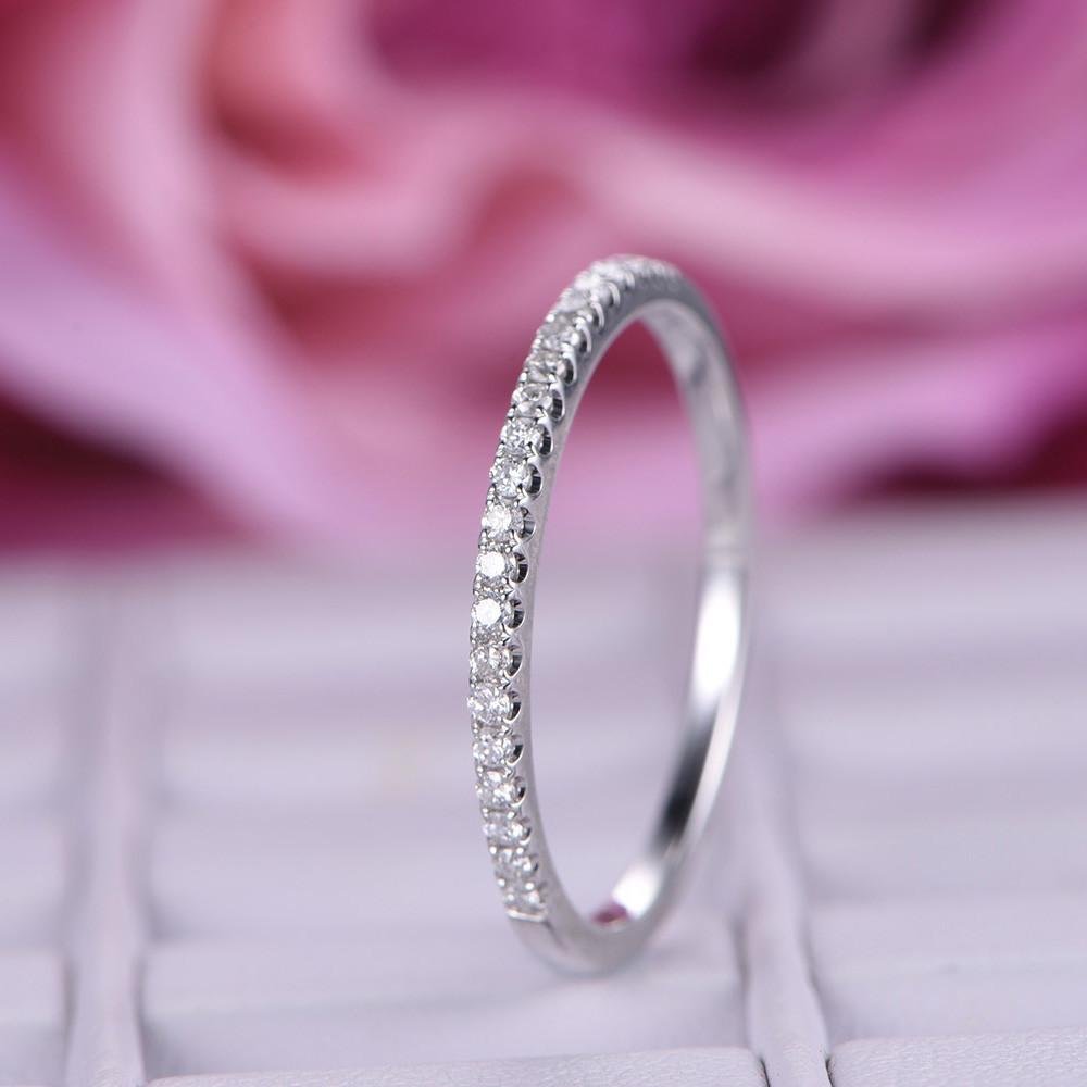 Reserved for Mathew- 8mm Cushion Garnet Engagement Ring & Pave Diamond Wedding Band 14K White Gold - Lord of Gem Rings