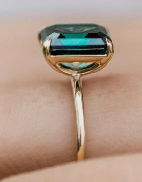 Reserved for Melissa 10K Whilte Gold Semi Mount Ring Emerald Cut 8x10mm - Lord of Gem Rings