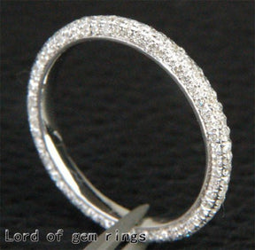Reserved for Michelle Pave VS Diamond Wedding Band Eternity Ring 18K White Gold - Lord of Gem Rings