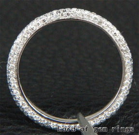 Reserved for Michelle Pave VS Diamond Wedding Band Eternity Ring 18K White Gold - Lord of Gem Rings