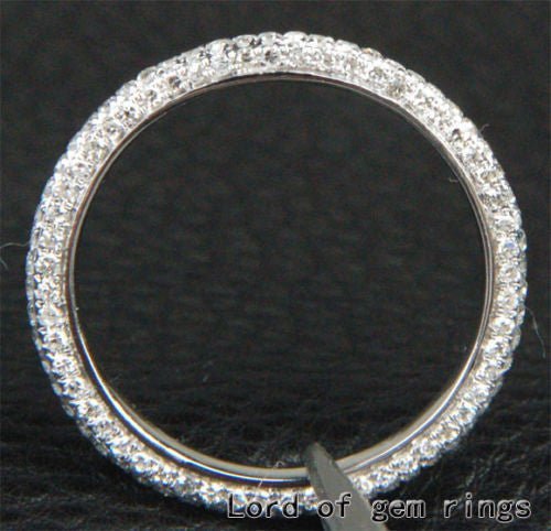 Reserved for Michelle Pave VS Diamond Wedding Band Eternity Ring 18K White Gold - Lord of Gem Rings