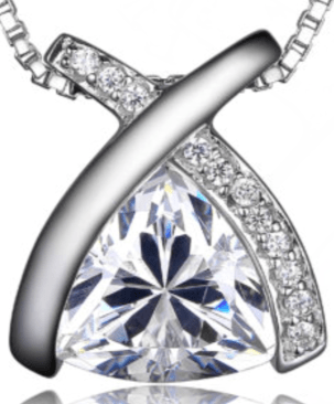 Reserved for Mindy,Custom Diamond Semi Mount Pendant for trillion