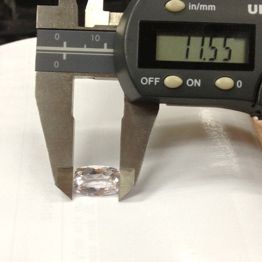 Reserved for missdeeree, 1st payment, Custom Cushion Morganite Diamond Engagement Ring 14K White Gold