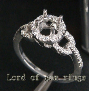 Reserved for morganshowhorse88, Diamond Engagment Semi Mount Ring 14K white Gold Setting Round - Lord of Gem Rings