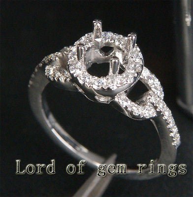 Reserved for morganshowhorse88, Diamond Engagment Semi Mount Ring 14K white Gold Setting Round - Lord of Gem Rings