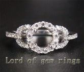 Reserved for morganshowhorse88, Diamond Engagment Semi Mount Ring 14K white Gold Setting Round - Lord of Gem Rings