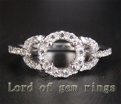 Reserved for morganshowhorse88, Diamond Engagment Semi Mount Ring 14K white Gold Setting Round - Lord of Gem Rings