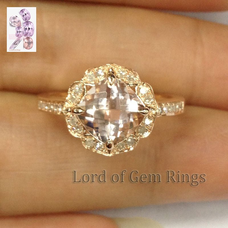 Reserved for neochaos87 Cushion London Blue Topaz Engagement diamond 3-Ring Bradal Set - Lord of Gem Rings