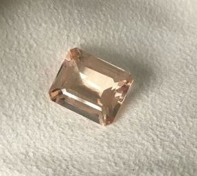 Reserved for ponbixda Emerald Cut Morganite Engagement Ring 14K Rose Gold 10x12mm - Lord of Gem Rings