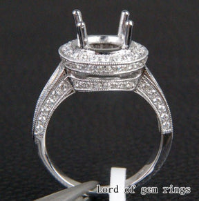 Reserved for pozzik,Custom Made Semi Mount & Matching Band, 8mm Round - Lord of Gem Rings