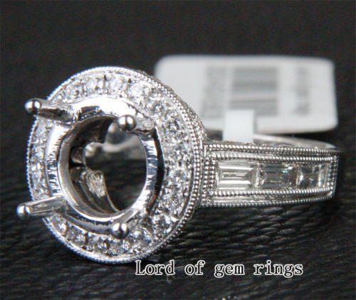 Reserved for pozzik,Custom Made Semi Mount & Matching Band, 8mm Round - Lord of Gem Rings