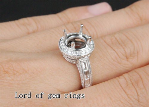Reserved for pozzik,Custom Made Semi Mount & Matching Band, 8mm Round - Lord of Gem Rings