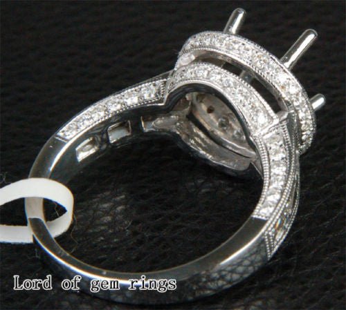 Reserved for pozzik,Custom Made Semi Mount & Matching Band, 8mm Round - Lord of Gem Rings