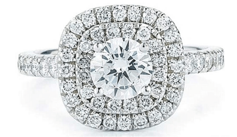 Reserved for Princess, Custom Diamond Semi Mount Ring 14K White Gold Cushion - Lord of Gem Rings
