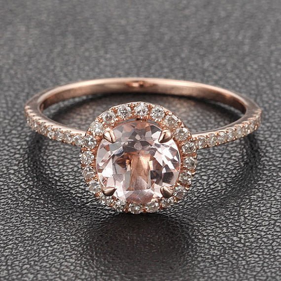 Reserved for punkin1006,7mm round morgantie ring wedding set, 14K white Gold, size 4.5 - Lord of Gem Rings