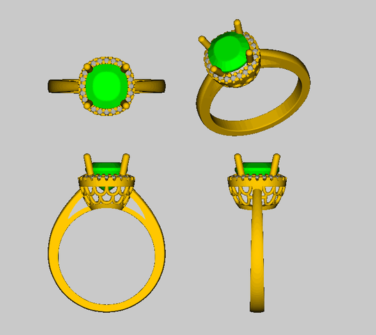 Reserved for purplepig876 Custom Semi mount Ring for Round Cushion Pave Diamond Halo