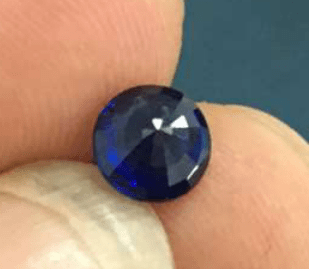 Reserved for rmalajv Round Ceylon Blue Sapphire Engagement Ring Pave Diamond Wedding 14K Yellow Gold　 - Lord of Gem Rings