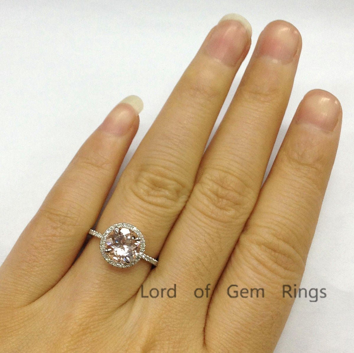 Reserved for rmalajv Round Ceylon Blue Sapphire Engagement Ring Pave Diamond Wedding 14K Yellow Gold　 - Lord of Gem Rings