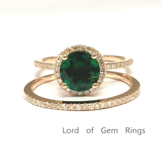 Reserved for Rob, Custom 2nd Matching Wedding Band for Round Emerald Ring