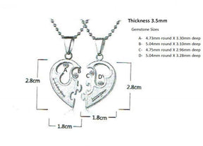 Reserved for Roy- Custom Personalized Semi Mount Interlocking Pendant 10K White Gold Pendant - Lord of Gem Rings