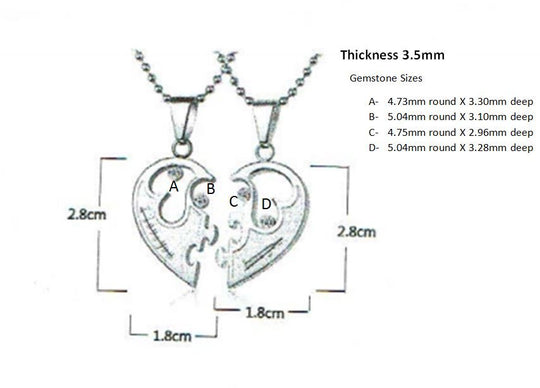 Reserved for Roy- Custom Personalized Semi Mount Interlocking Pendant 10K White Gold Pendant