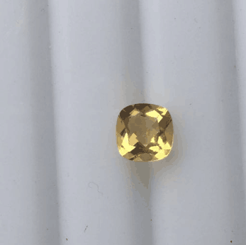 Reserved for Sarah Cushion Pale Citrine Engagement Ring14K White Gold 8mm, - Lord of Gem Rings