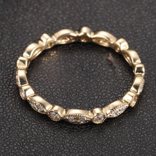 Reserved for searl_timot Pave Diamond Wedding Ring 18K Yellow Gold - Lord of Gem Rings