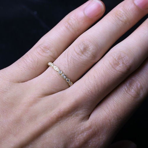 Reserved for searl_timot Pave Diamond Wedding Ring 18K Yellow Gold - Lord of Gem Rings
