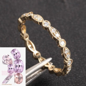 Reserved for searl_timot Pave Diamond Wedding Ring 18K Yellow Gold - Lord of Gem Rings