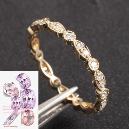 Reserved for searl_timot Pave Diamond Wedding Ring 18K Yellow Gold - Lord of Gem Rings