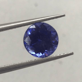 Reserved for Shaulah Bezel Round VVS Tanzanite Ring 14K White Gold - Lord of Gem Rings
