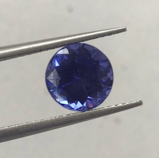 Reserved for Shaulah Bezel Round VVS Tanzanite Ring 14K White Gold - Lord of Gem Rings