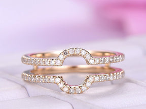 Reserved for Shelly Custom Forever-Together Ring Guard for Cushion Morganite Ring - Lord of Gem Rings