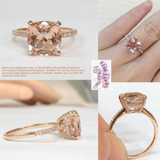 Reserved for sheryl  Pave Diamond Semi Mount Ring 18K White Gold  Cushion 7.81 x 8.84mm