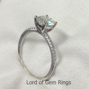 Reserved for SId Diamond Semi Mount Ring 14K White Gold Round 7.2mm - Lord of Gem Rings
