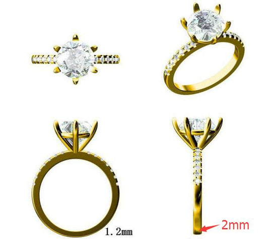 Reserved for SId Diamond Semi Mount Ring 14K White Gold Round 7.2mm